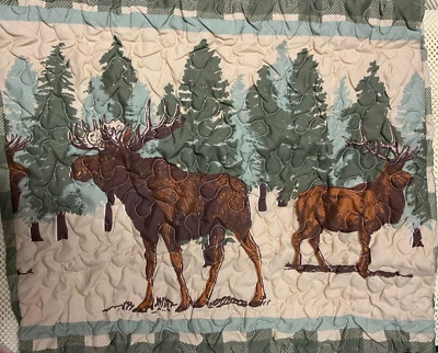 ✅ GREENLAND HOME- STANDARD SHAM MOOSE, MULTICOLOR 20”x26” - Image 1 of 2