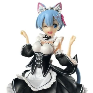 22.5cm Re:Zero Starting Life in Another World REM Cat Ear Ver. 240mm PVC Figure - Picture 1 of 6