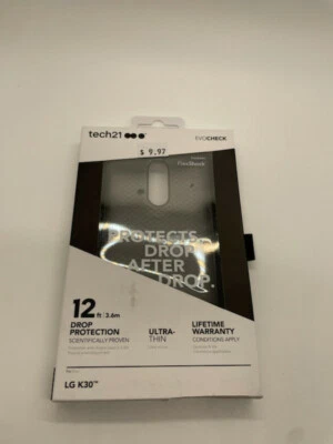 Tech21 Evo Check Series Case for LG K30 - Smokey Black - Image 1 of 4