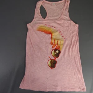 Camiseta sin mangas rosa Neon Trees para mujer talla M mediana 100 % algodón - Imagen 1 de 8