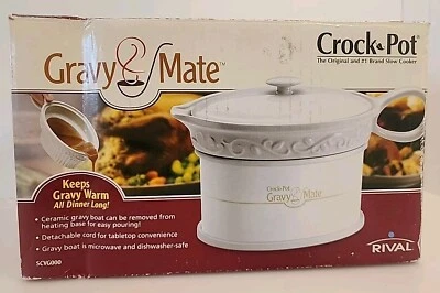 Aquecedor elétrico de cerâmica Rival Crock Pot GRAVY BOAT novo na caixa SCVG000 - Imagem 1 de 4