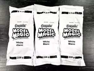 Crayola Model Magic Modeling Clay Lot of 3 - 8 oz bags. NEW. Blanc White. - Picture 1 of 1