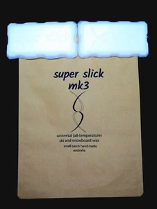 SUPERSLICK MK3 Universal Ski & Snowboard Wax 133g aussie made all temp 2xblocks - Picture 1 of 5