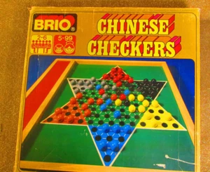 Brio CHINESE CHECKERS WOODEN MARBLES BOARD GAME BRIO OF SWEDEN 1970 KINA SPELET - Picture 1 of 17