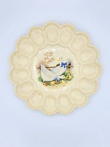 Vintage Geese With Bows Deviled Egg Platter 10" - Picture 1 of 4