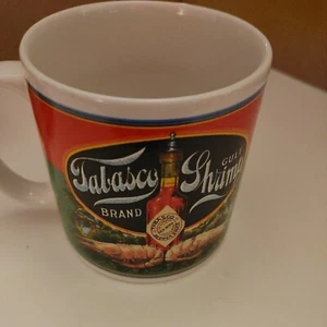 4" x 3 1/2" TABASCO Sauce Gulf Shrimp McIlhenny Coffee Tea Soup Cup E5 - Picture 1 of 3
