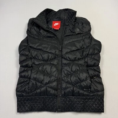 Nike Goose Down Cascade Puffer Jacket Vest Full Zip Polyester Black Medium - Image 1 of 4