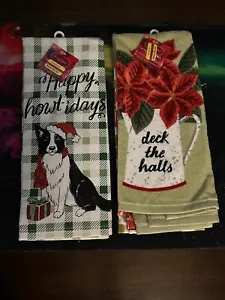 Holiday Kitchen Towels - St Nicholas Square - Lot Of 2 Packs - 4 Total Towels - Picture 1 of 2