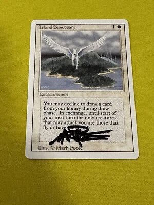 MTG Magic Island Sanctuary Signed Artist Proof x1 3RD Revised 3ED Mark Poole - Image 1 of 2