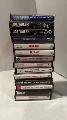 14 Cassette Tape Lot Totally 70s Thorogood Billy Joel Joe Walsh Foghat Chicago - Image 1 of 3