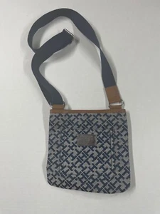 NICE CONDITION TOMMY HILFIGER LOGO PRINT CROSSBODY PURSE ADJUSTABLE STRAP 8" X 8 - Picture 1 of 12