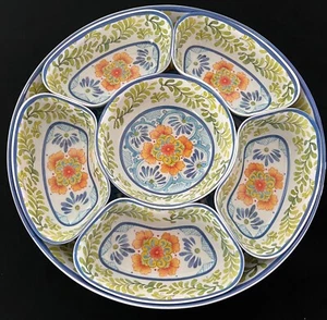 🌴Panama Jack Home🌴7-Pc Colorful Melamine Serving Bowls & Tray Set~New! 🌺 - Picture 1 of 6