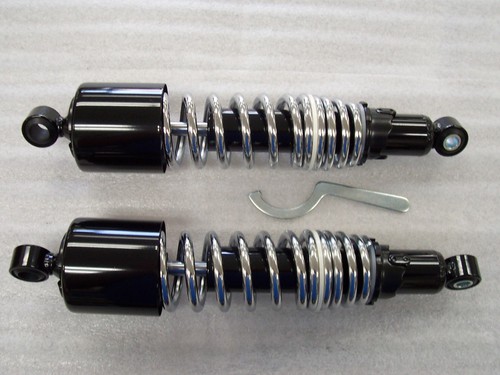 Honda CB750 Nighthawk Chrome Dual Spring Shocks – 12.75 Inch, MPO Brand