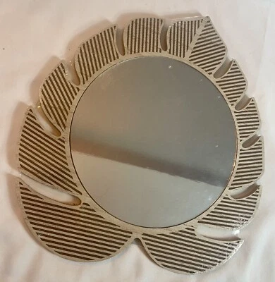 "Espejo de hoja de madera 12"" objetivo Monstera planta de interior dama marco luz" Foto 1 de 4