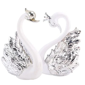 2 Pieces of Swan Ornaments Figurines,Swan Cake Decoration,Car Figurines3419 - Imagen 1 de 10