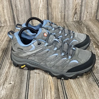 Merrell Moab 3 Zapatos Mujer 9 EE. UU. Impermeables Vibram Senderismo Trail Tenis Granito Foto 1 de 4