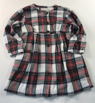 Zara Kids Girls Holiday Christmas Dress Size 5  110 CM Tartan Plaid Red - Image 1 of 4