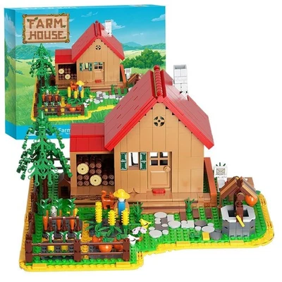 Bloques de construcción de juguete decoración de escritorio con vista a la calle de granja Stardew Valley sin usar, en caja Foto 1 de 4