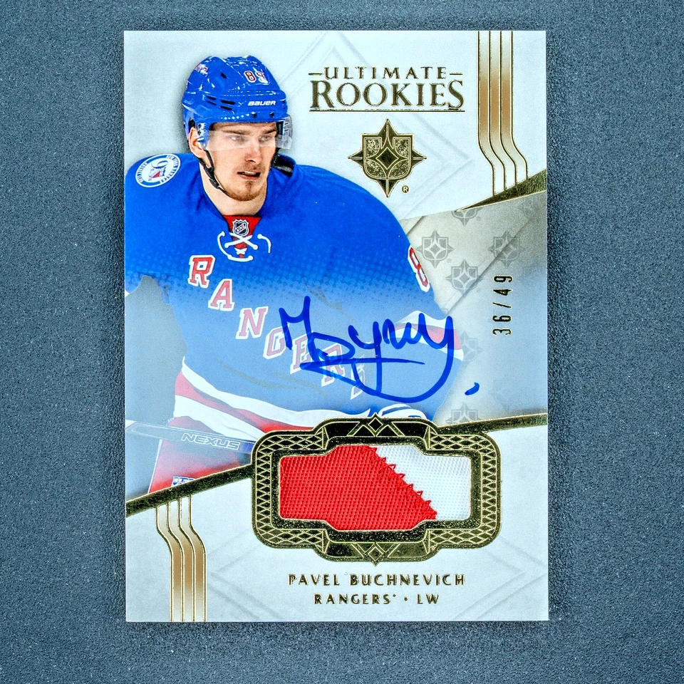 2016-17 Upper Deck Ultimate Collection Pavel Buchnevich Ultimate Rookies /49 - Image 1 of 2