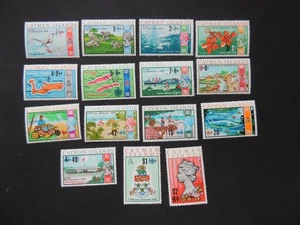 1969 Cayman Islands Decimal Surcharge Set SG238-252 Mounted Mint - Picture 1 of 2