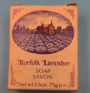 Vintage Norfolk Lavender Soap 2.6 oz by Linn Chilvers Original Box England - Picture 1 of 8