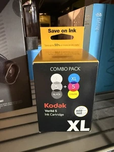 NEW Kodak Verite 5 Ink Cartridge Combo Pack XL Black + XL 5 Color NIB - Afbeelding 1 van 1