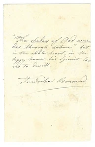 Fredrika BREMER / Autograph quotation signed undated - Imagen 1 de 1