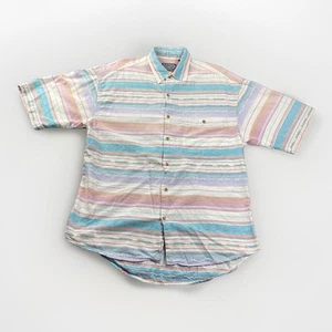 Men’s Point Zero Clothing Aztec Vintage Button Up Faded Size Large Collar Shirt - Picture 1 of 15