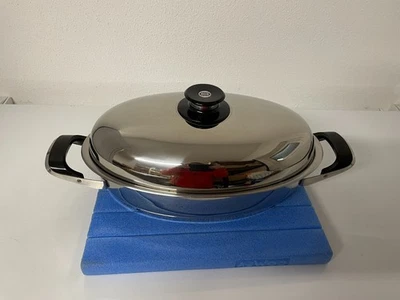 AMC Topf ovaler Bräter 3,1L mit hohem Deckel  - TOP Zustand - Edelstahl TOP - Bild 1 von 4