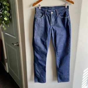Pantalones de mezclilla Mott & Bow Boyfriend Fit Ridge para mujer 28x30 azul ajustados rectos tiro medio - Imagen 1 de 8