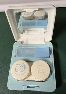 Sanrio Hello Kitty Blue Angel Plastic Contact Lens Case Vintage  Japan Gift - Picture 1 of 11