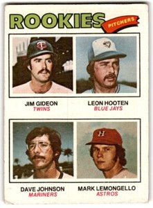 1977 Topps Rookie Pitchers - Jim Gideon/Leon Hooten/Dave Johnson/Mark Lemongello