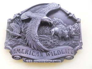 VINTAGE 1993 American Wildlife Commemorative Belt Buck - Picture 1 of 3