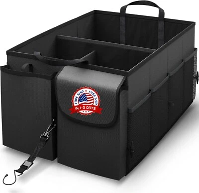 Gran Organizador Plegable Multicompartimento Con Correa Ajustable Para Maletero - Image 1 of 4