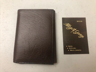 Cartera plegable vintage Allyn St. George PIEL DE BECERRO NUEVA STOCK ANTIGUA Foto 1 de 4