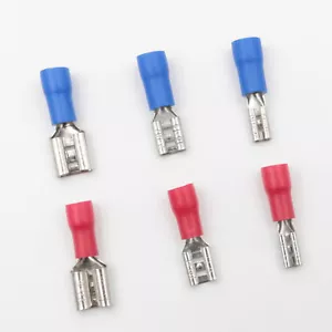 Terminal de engarce de cable eléctrico de desconexión rápida aislado hembra 100 piezas 22 ~ 16 AWG - Imagen 1 de 21