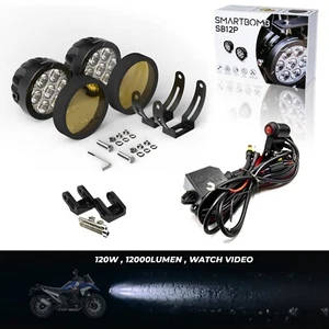 Focos de luz de 120W BMW GS1300 12000LM de profundidad CABLEADO AUTOMÁTICO LLAVE - Imagen 1 de 24