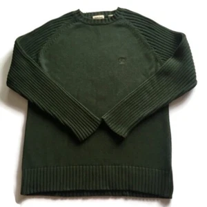 Timberland Men’s Fishermans Jumper Pullover Sweater Olive Green Sz L - Picture 1 of 7