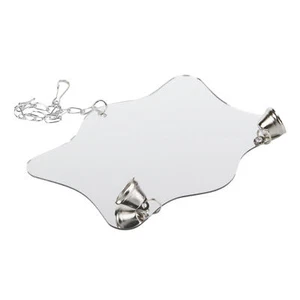 Parrot Mirror with Bells for Cage Acrylic Large Bird Mirror Cage Toy Bird Toy - Picture 1 of 8