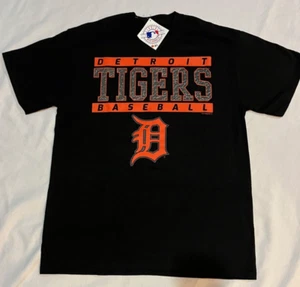 New w/ tags Detroit Tigers Baseball Black T Shirt by Genuine MLB - Picture 1 of 4