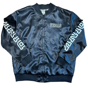 Pink Victoria's Secret Vegas Black Bomber White Letter Jacket Size Small Women’s - Picture 1 of 9