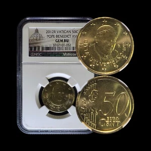 VATICAN CITY. 2012, 50 Euro Cents - NGC GEM - Pope Benedict, MS65, Rome 052 - Picture 1 of 5