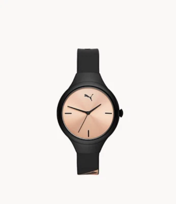 NUEVO Reloj de Moda Puma Para Mujer Contour P1060 NEGRO Y COBRE Poliuretano Cuarzo Foto 1 de 4
