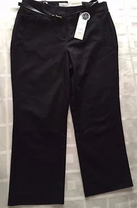 PANTALONES CAPRI CLASSIC FIT NEGROS ADELGAZANTES BARRIGA CHARTER CLUB MUJER TALLA 4 - Imagen 1 de 9