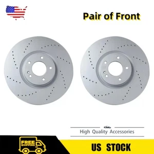 4634210500 Pair of Front Brake Discs Rotors For 2019-2023 Mercedes Benz G63 463 - Picture 1 of 7