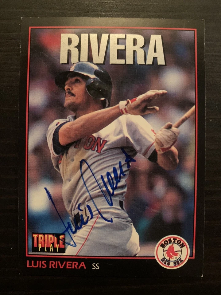 1993 Donruss Triple Play #246 Luis Rivera Boston Red Sox Signed Card - Image 1 of 1