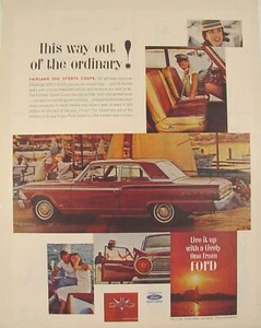 1962 Ford FAIRLANE 500 Sports Coupe Out of the Ordinary Print Ad - Picture 1 of 1