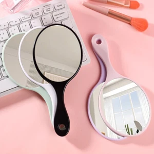 1pcs Handheld Make --up --Spiegel runder Eitelkeitsspiegel mit Griffspiegel _cn - Bild 1 von 17