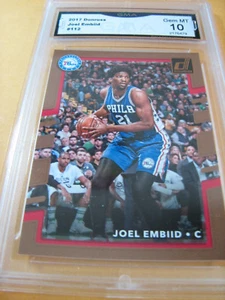 JOEL EMBIID 76ERS 2017 DONRUSS # 112 GRADED 10 L@@@K - Picture 1 of 2