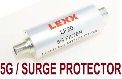5G 4G LTE FILTER INLINE COAXIAL CABLE SURGE PROTECTOR RG6 HD TV ANTENNA SATELLIT - Image 1 of 4